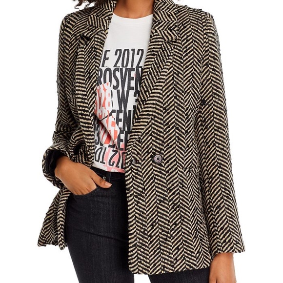 Anine Bing Jackets & Blazers - Anine Bing Fishbone (Diana) Blazer cream and black XS
